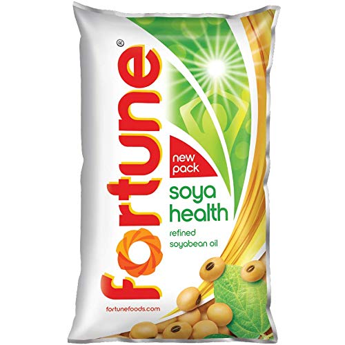 Fortune Soyabean Refined Oil 870ml (1Ltr) |  Pouch